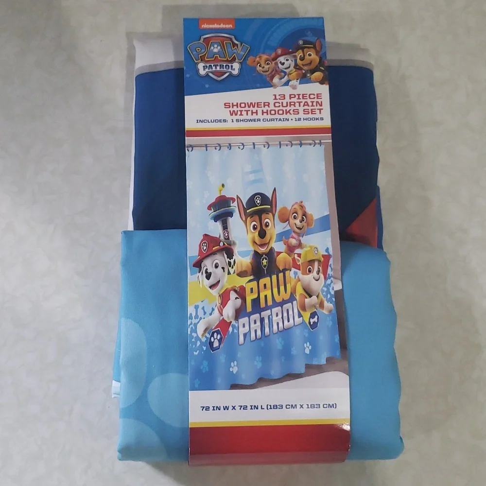 Paw patrol shower curtain Missing the hooks New never used